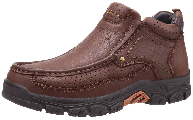 CAMEL CROWN Mens Slip On Loafer Mid-top Leather Casual Walking Shoes Comfortable for Work Office Dress Outdoor - Image 1